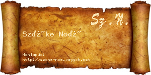 Szőke Noé névjegykártya